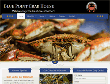 Tablet Screenshot of bluepointcrabhouse.com